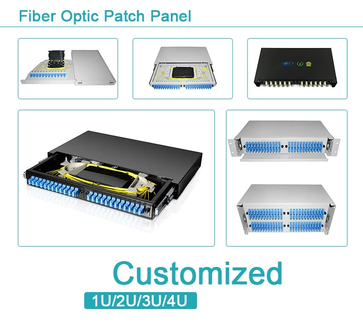 FTTH Sc 1u 19"Rack Mount Splicing 24 Port Fiber Optic Patch Panel