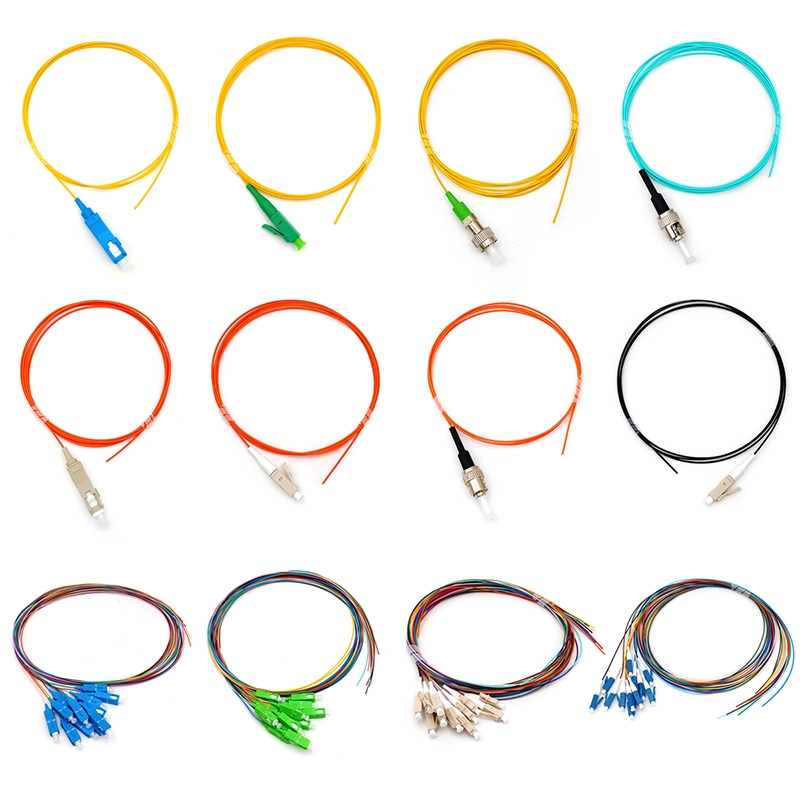 FTTH Drop Cable Fiber Optic Pigtail Sc APC Single Mode Pre-Connectorized G652D G657A Fiber Optic Pigtail 1m Length Sc APC G657A1 0.9mm