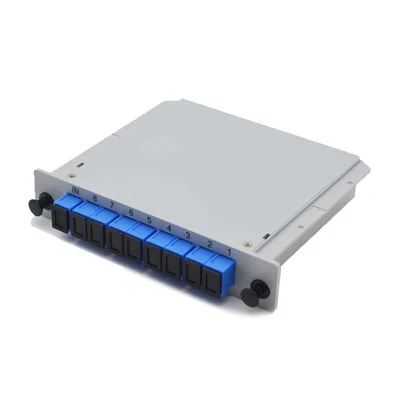 Séparateur PLC à fibre optique de Type Cassette FTTH de qualité supérieure 1*8 SC/PC 09mm avec une excellente uniformité et fiabilité