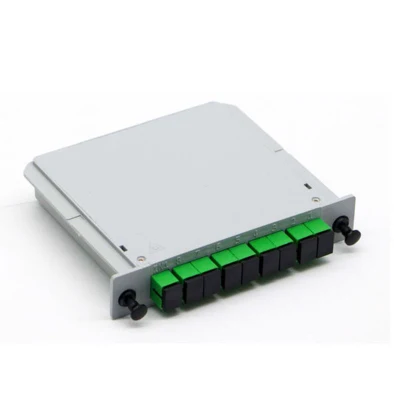 Répartiteur PLC à fibre optique de Type Cassette FTTH de qualité 1*8 Sc/APC 09mm avec une excellente uniformité et fiabilité